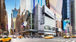 exterior ground view of The Westin New York at Times Square in NYC, New York, USA